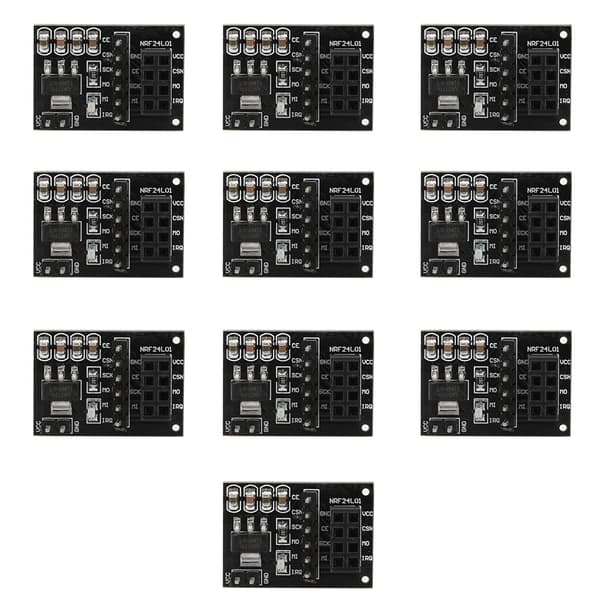 10 stk. 3,3V 8-Pin NRF24L01+ Trådløst Modul Pinboard Socket Adapter Modul Board