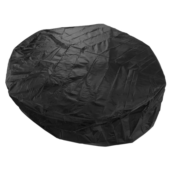 Utomhusmöbler Dammskydd Rund Badkar 190 Silver Polyester Taft Bubbelpool Vattentätt Skydd 215x70cm Svart