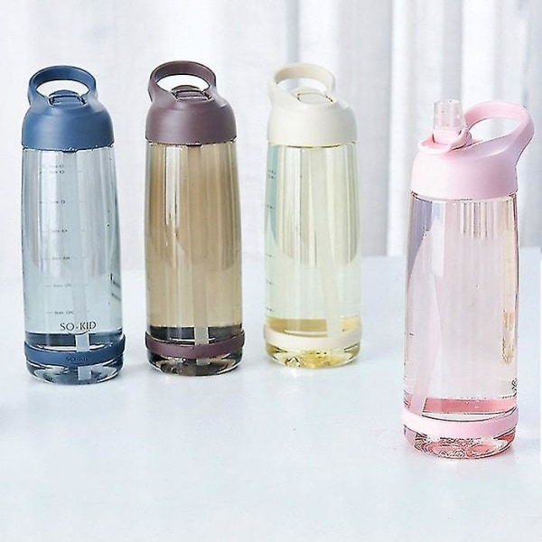 Udendørs vandflaske med sugerør Sportsflasker Lækagesikker miljøvenlig til børneskole DeepBlue 1000ml