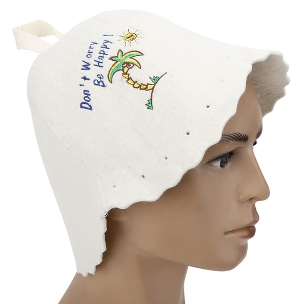 Moderne Sauna Hat i Uldfilt Unisex Saunatilbehør