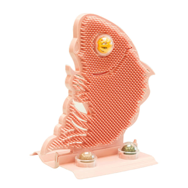 set Kattleksak Avtagbar miniklocka Design Kreativ form Kompakt storlek Slitstarka slipklor Plast inomhuskatter Väggskrapa med kattmyntabollar Pink