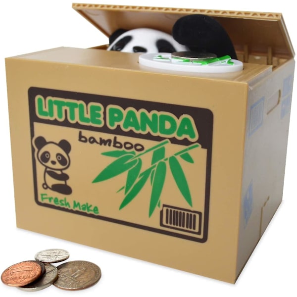 Stealing Panda Bear Piggy Bank - Steals Coins Like Magic