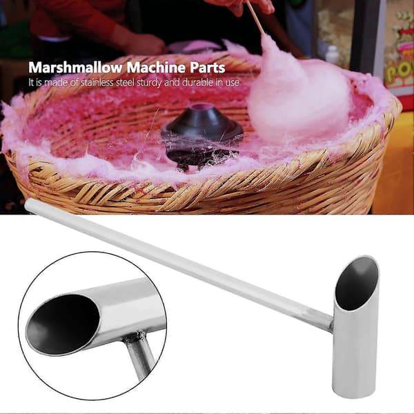Sukkervaddsske til sukker, Marshmallows-ske, 29 cm sikker sukkerske i rustfrit stål Reservedele til marshmallowmaskine