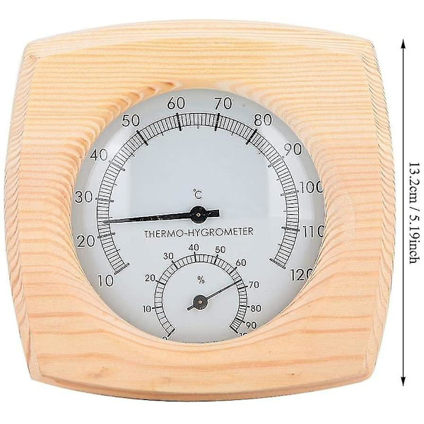 Trä Bastu Termometer Hygrometer Termometer Hygrometer Bastu Rum Gran Urtavla Hygrometer Termometer
