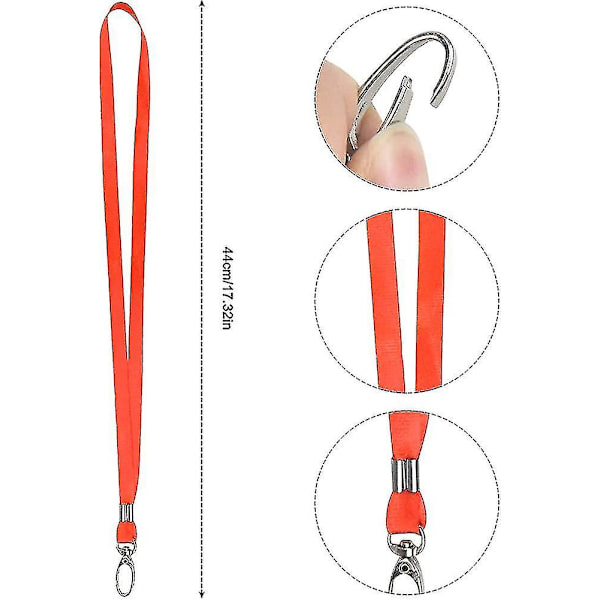 10 Pieces Nylon Strap Neck Lanyards With Swivel Hook Lanyard Neck Strap Office Yellow