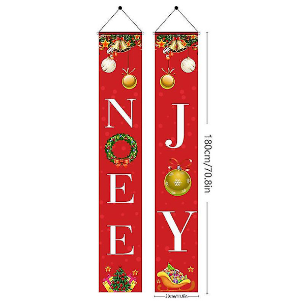 Julepynt Bannere Med String Light - Cookie Mønster Glædelig Jul Fest Decor