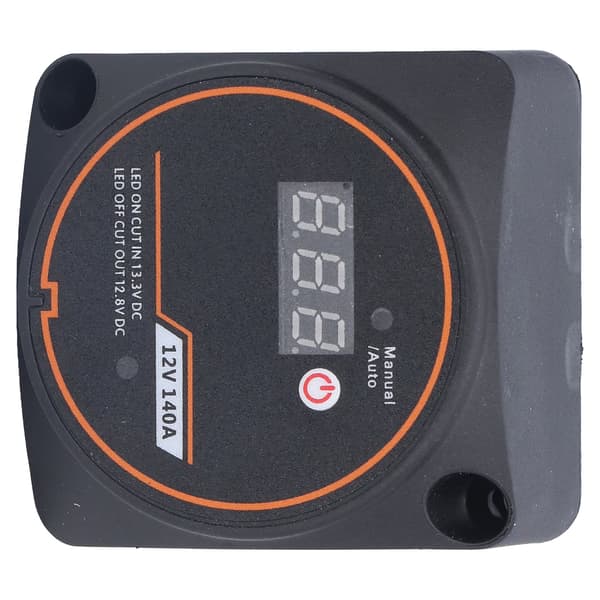 Dobbelt batterirelæ Split Isolator Vandtæt Digital Display 12V 140A til Bil Båd