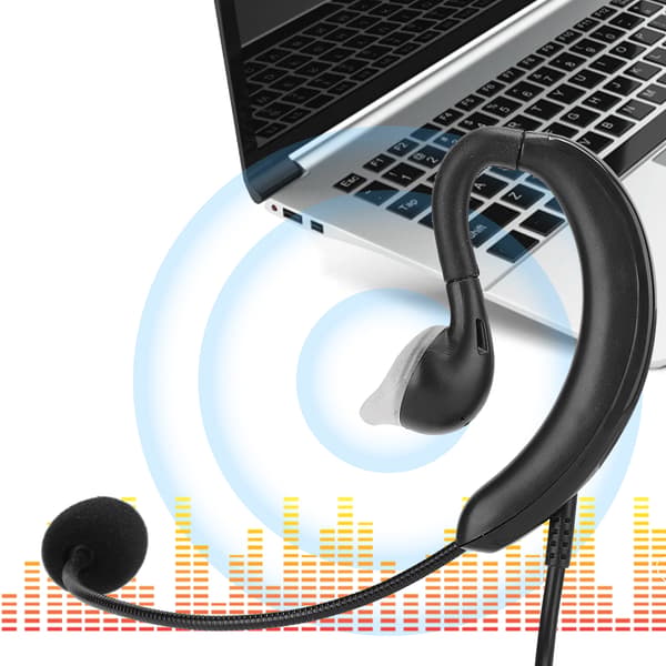 Ørehake USB-headset - Perfekt for Skype, QQ og MSN