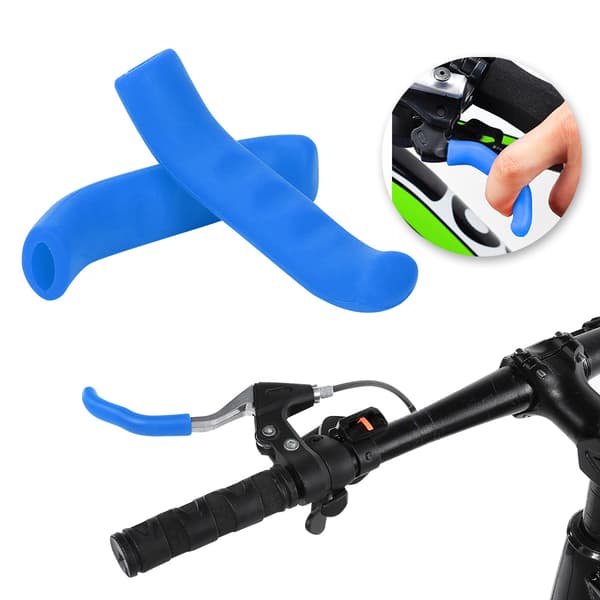 1 par foldbart cykel mountainbike styrgreb silikone skridsikker blå