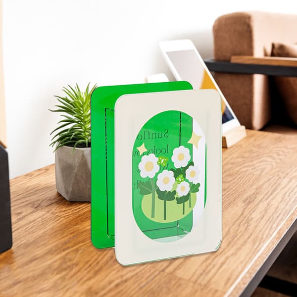 Akryl Vas Modern Buketthållare Klar Växt Blomsterbehållare Estetisk Rumsdekor Daisy