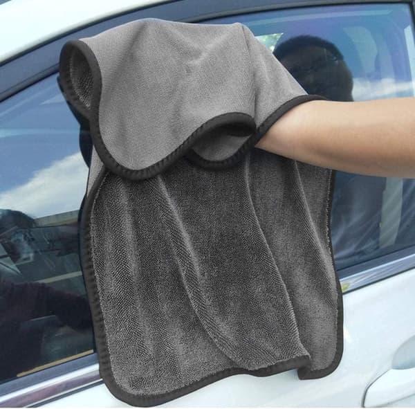 【BQ】Microfiber Drying Towel 60x90 cm Grey Streak-Free for Car Motorcycle Bathroom