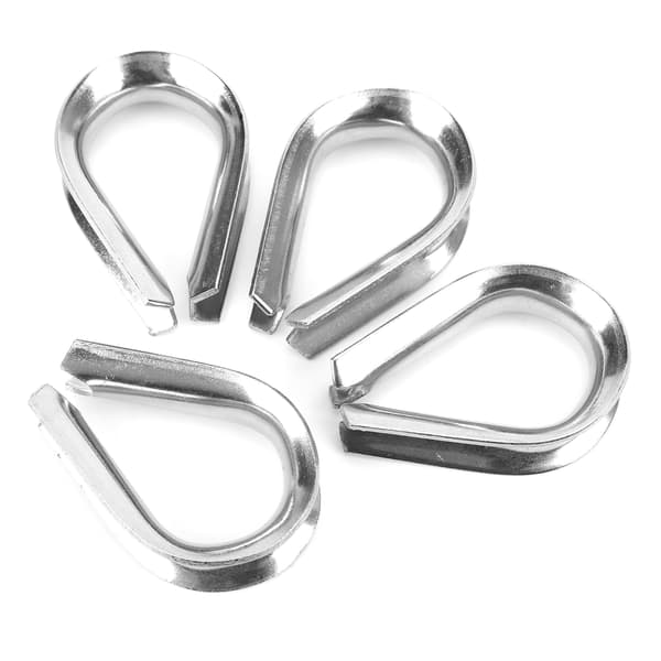 4 stk. 12 mm M12 rustfritt stål vaierkaffelstrømper for 1/2 tommers diameter vaierkaffel