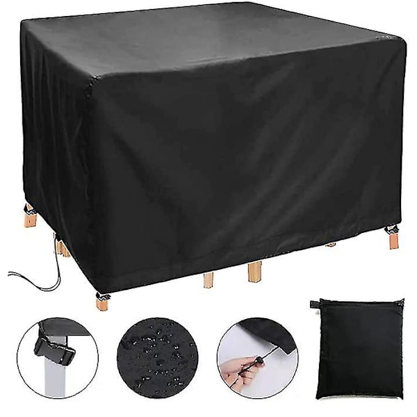 Cube Trädgårdsmöbelöverdrag, utomhusbordsöverdrag Vattentäta, kraftiga uteplatsdukar för trädgårdsmöbler 160*160*80cm