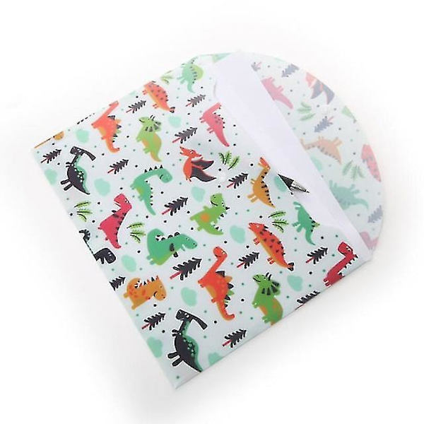 Slitstark Söt Söt Blommig portfölj Mapp Tryckknapp Blomma Fil Påse Papper A4 Skola Brevpapper Butik Kontorsmaterial 1 Styck Dinosaur