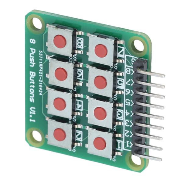 Knappnyckelmodul Knappsatskort 2x4 Matris 8 Tryck Mikroswitch för Enkelchips Mikrodator