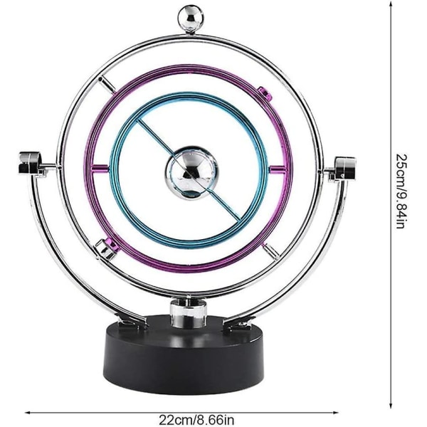 Elektronisk Swing Ball Skrivebord Perpetual Motion Fysisk Vitenskap Leketøy Art Globe Newton Pendel