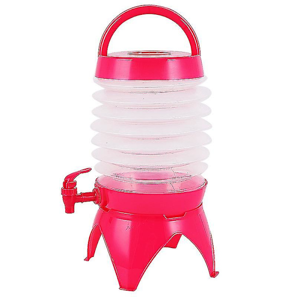 5l Utomhus hopfällbar vattenförvaringshink Camping teleskopisk vattenbehållare Resor Öl Juiceförvaringshink Green
