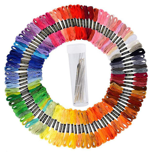 Premium Rainbow Color Embroidery Floss, Cross Stitch Embroidery Thread, Friendship Bracelets Floss, Crafts Floss, 100 Colors Skeins Per Pack, 30pcs