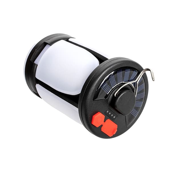 Solar LED Camping Lanterne USB Genopladelig 4-Blads Sammenklappelig Nødlampe med Krog