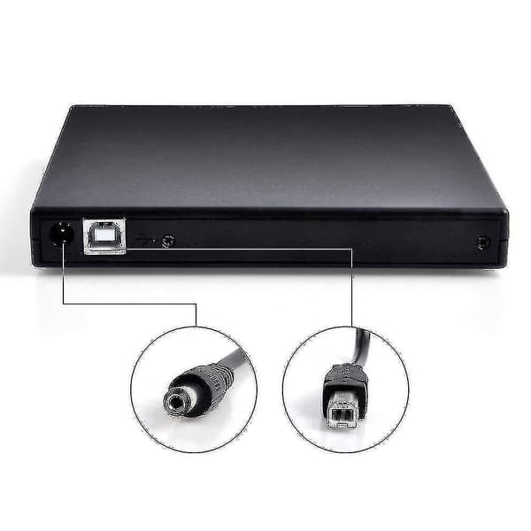 【BQ】USB 2.0 Ekstern CD/DVD-spiller Svart