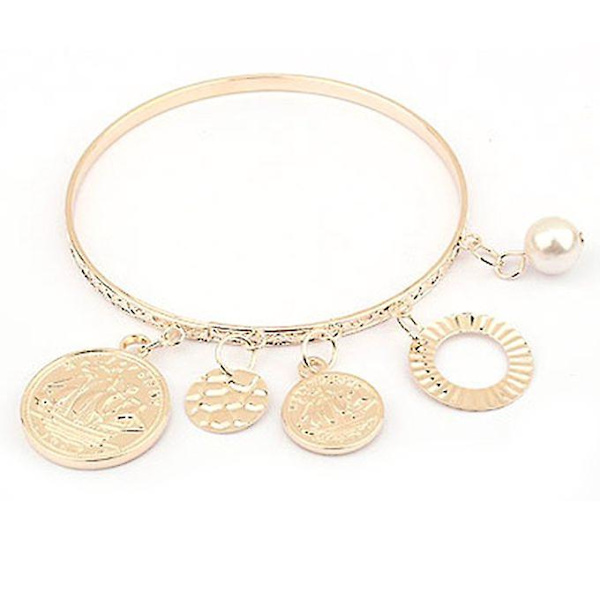 Ny stil Vacker populär modedesign Pea Hollow Multilayer Armband-blå