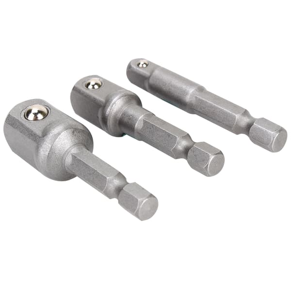 3 stk Borsokkeladaptere Hex-drift til 1/4\" 3/8\" 1/2\" Drift Impact Driver
