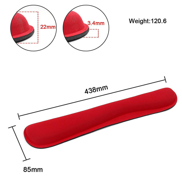 Musmatta Handledsdyna Kudde Memory Foam Musmatta Gummi Tangentbordsdyna Handledsstöd 2-delat set C