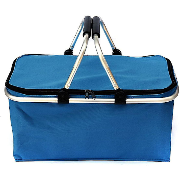 Stor isolerad picknicklunchväska Box47 * 27 * 23cmblå