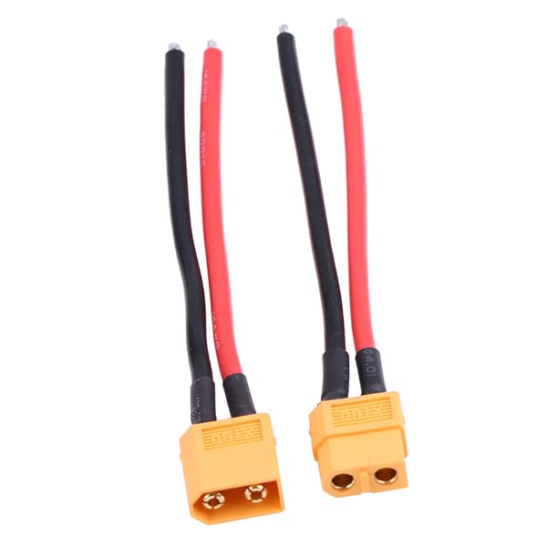 2kpl XT60 -liitinadapteri 14AWG silikonikaapeli RC-lisävaruste