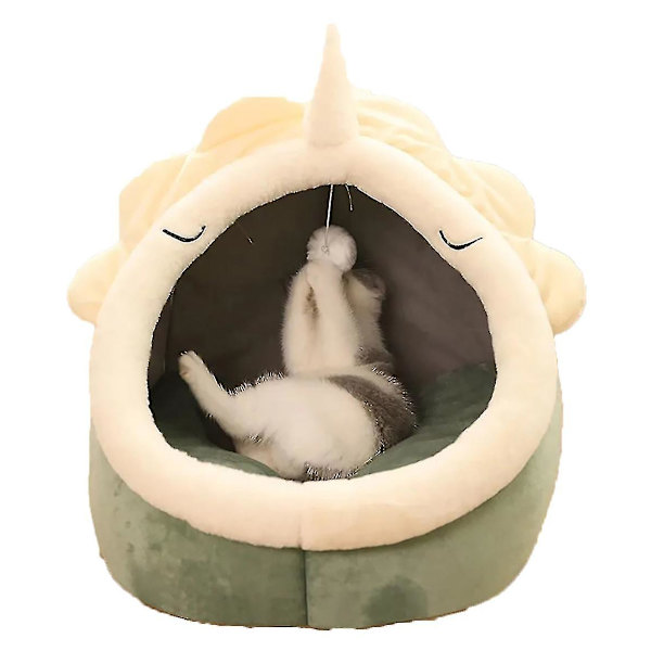Cat Nest Bed Four Seasons Varm Mjuk Komfort Sova Liten Hund Katt Säng Mat Pink S