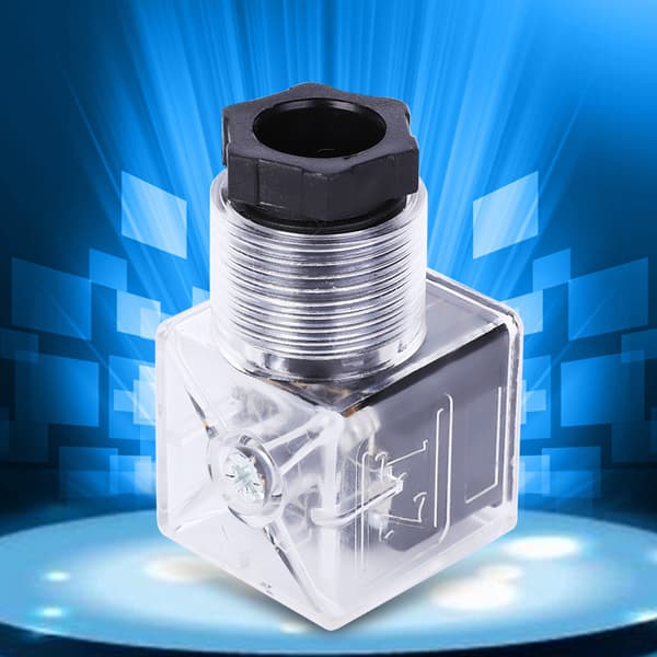 5 stk. hydraulisk solenoidspoleventilprop med lampe, transparent, universal AC 220V
