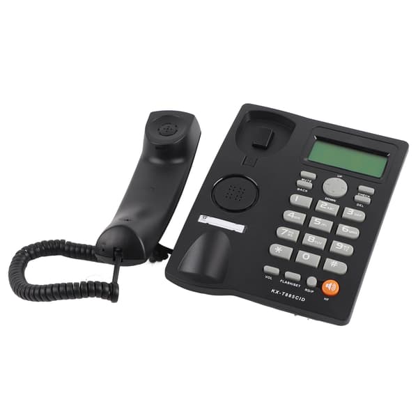 Engelsk nummerpræsentation Håndfri fast telefon til hjem, kontor og hotel (sort)