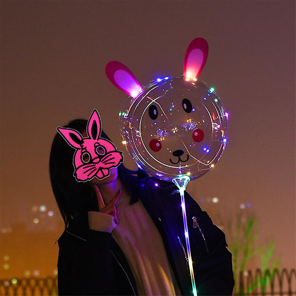 1 Takm Glow Paskalya Balon Kolu Ile Led Balon Led K Up Balon Parlayan Paskalya Tavan Balon Oyuncak Paskalya Parti Dekorasyon C