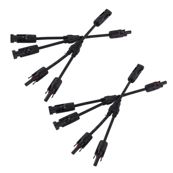 2 Sæt Solpanel Fotovoltaisk Y-gren Parallelkabel PV Adapterledning Han Hun Stik IP67 1000VDC PV LTY2