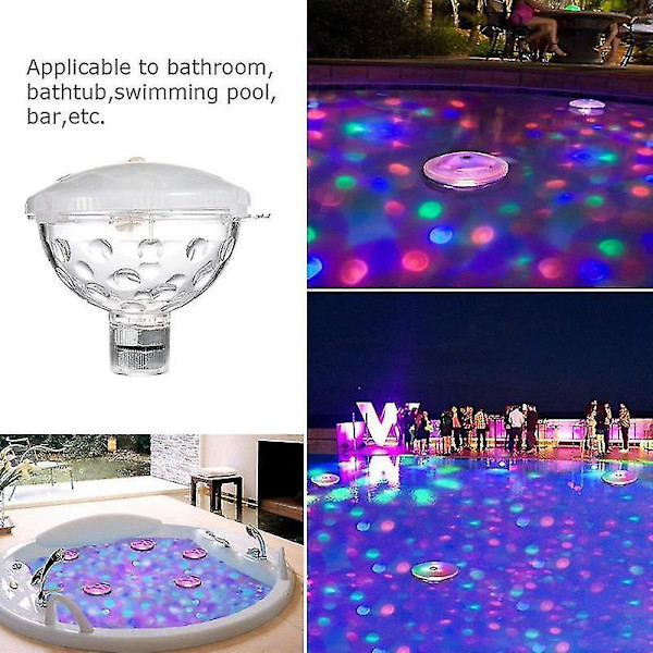 Flytende Undervannslys Svømmebasseng Led Lys Disco Party Lys Glow Show Utendørs Fest Lys Badekar Spa Lampe Bassengtilbehør