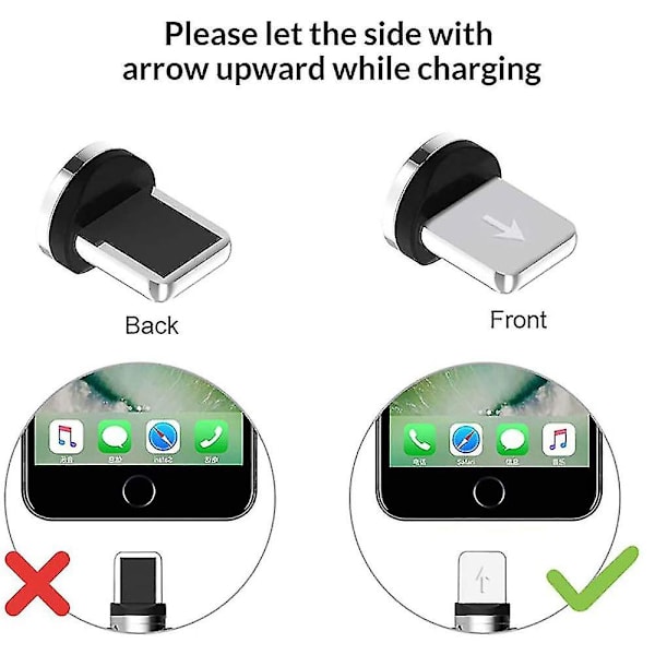 3-in-1 magneettinen latauskaapeli, nylon USB kaapeli, magneettiset tiedot