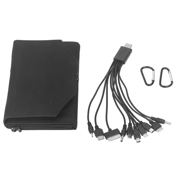 15W 5V Dobbel USB Bærbar Sammenleggbar Solcellepanel Lader Utendørs