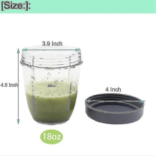 Reservedele til blenderkopper og flade låg til Nutribullet, 2 stk.