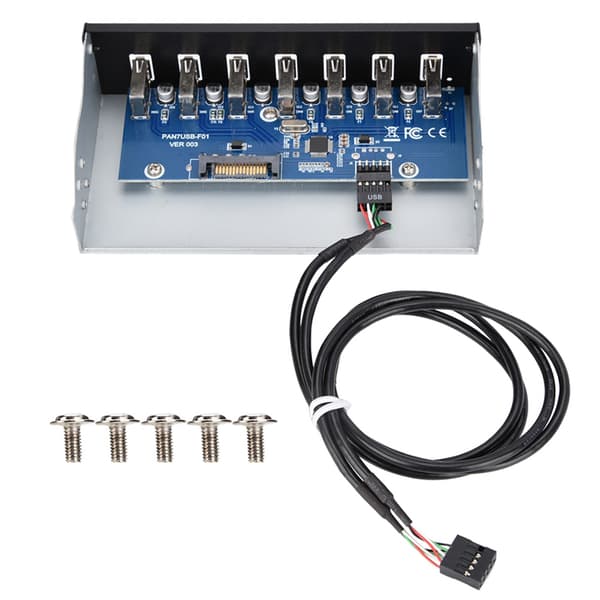 7-portars USB 2.0-hubb med förlustfri dataöverföring