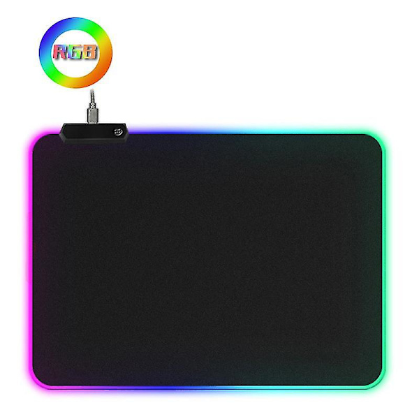 Stor Rgb gaming musemåtte - 14 tilstande Anti-slip gummibase og vandtæt overflade, 800 x 300 x 4 mm
