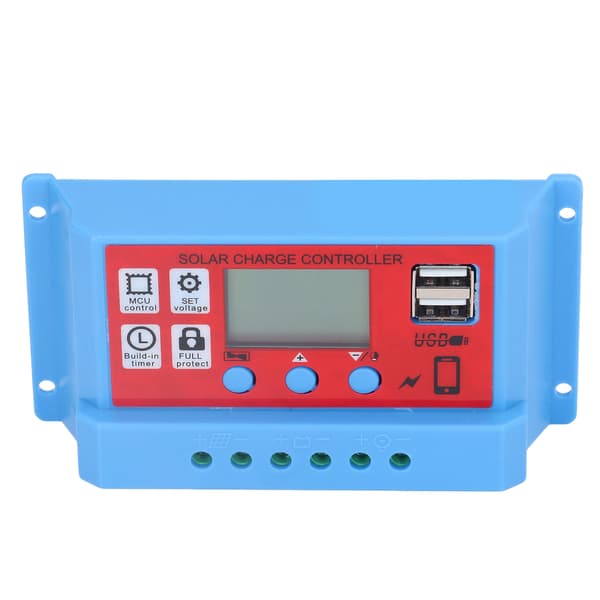 12V 24V Solpanel Laddningsregulator 3-stegs PWM LCD-display 30A