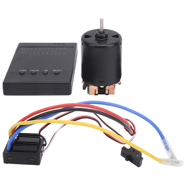 HOBBYFANS 80A ESC Programkort og 35T Børstemotor Sæt til 1/8 1/10 RC Biler