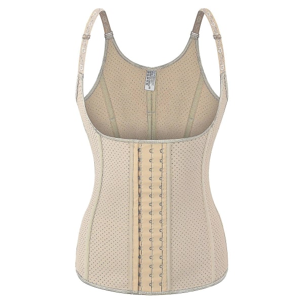 Dame stansning Shapewear latex støtte bryst og mave bælte Apricot 4XL