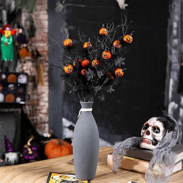 Kunstige Gresskargrener Halloween Svart 3 STK