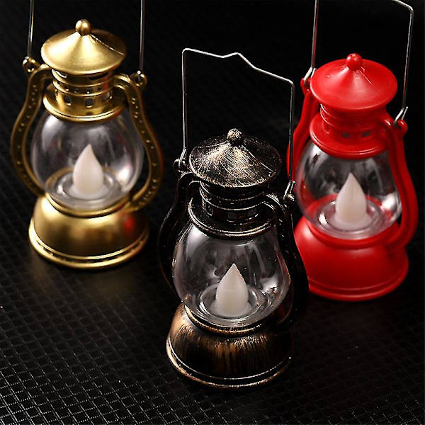 Halloween Stimulering Fotogen Lykta Prop Portabel Ljus Hand Lampa Lamp Dekoration Bronze
