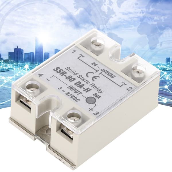 Solid State Relä DC AC SSR med Beröringsfri Brytare Högkvalitativ SSR-80A DA H 24-480VAC
