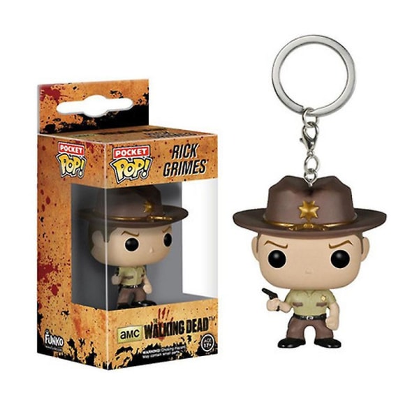 Den nya The Walking Dead Nyckelring Moive Figurine Collectible Cartoon Bag Nyckelring Hänge väska Ornament Present B