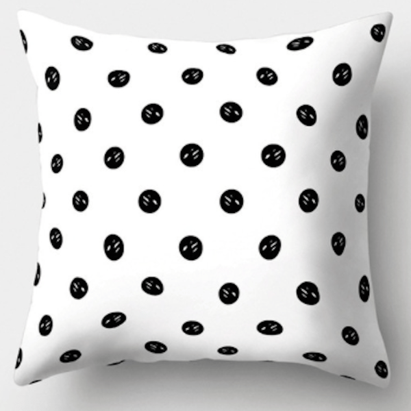 Tyynynpäällinen koko 45 * 45 cm - Ansikte svarta ringar Polyester
