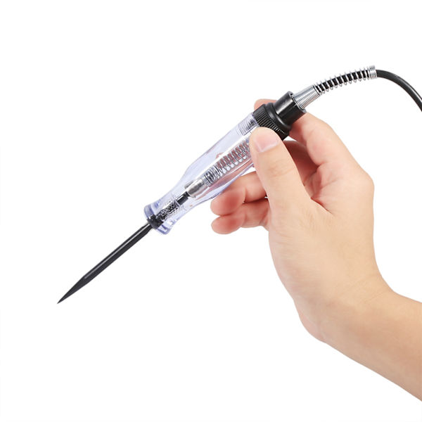 6V, 12V, 24V DC Krets Tester for Biler og Lastebiler med Lang Probe og Pærelys