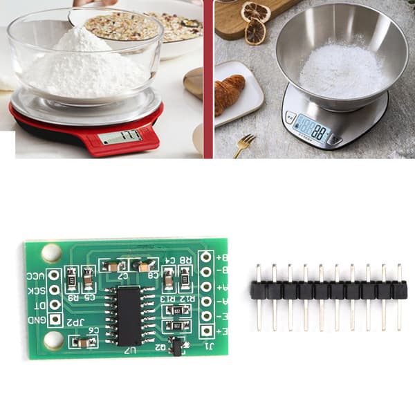 5 st HX711 Dubbelkanal 24 Bitars Vägning Sensor Hög Noggrannhet Trycksensor Modul Tillbehör